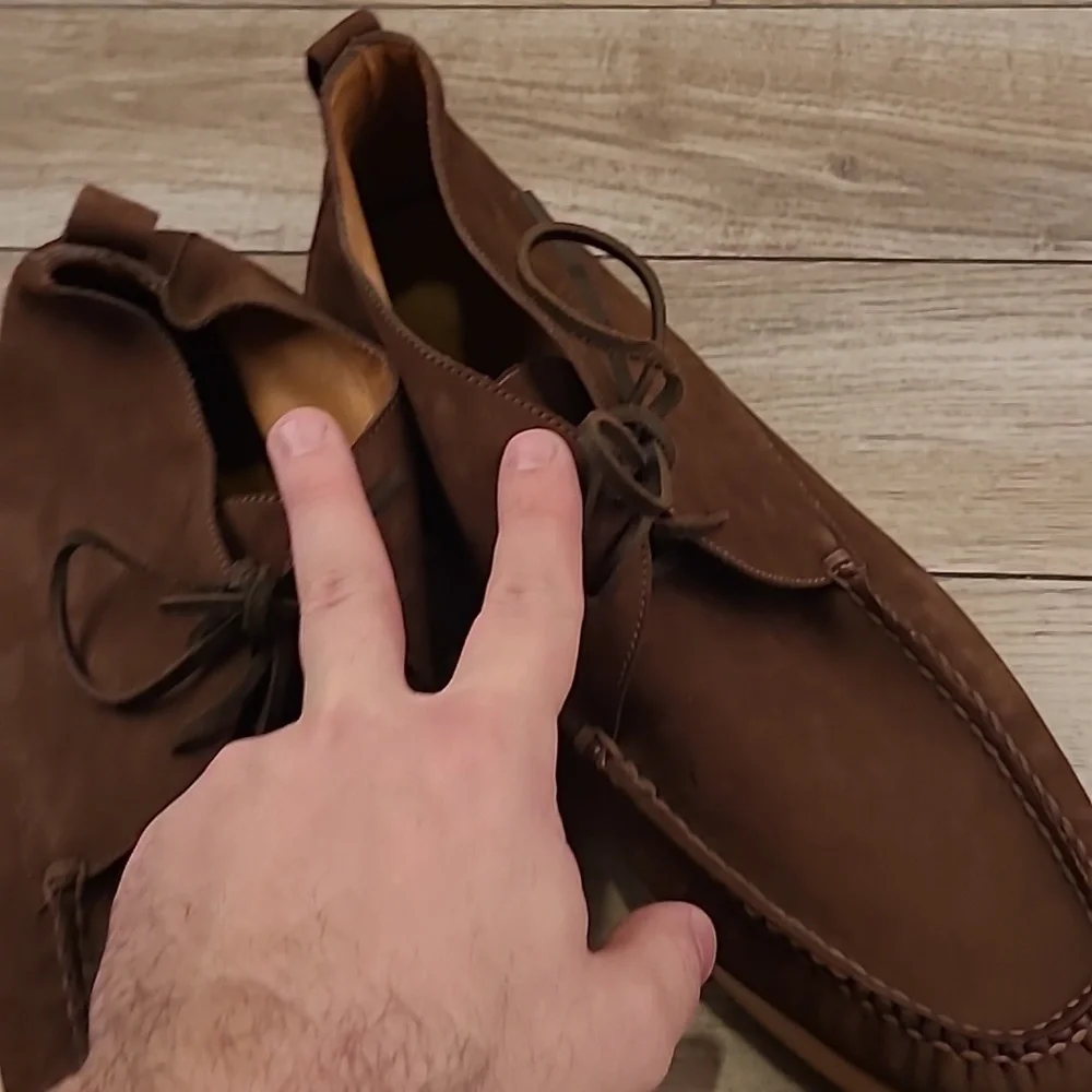 PETER MILLAR Recent‎ Brown Suede Leather Sz 13 M Chukka Boots Shoes